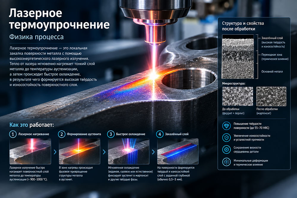 Лазерное термоупрочнение металла